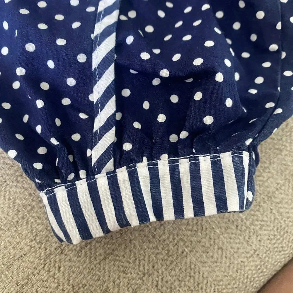VINTAGE‎ Nautical Striped Baby Romper Size 0-6 months